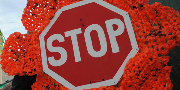 Verziertes Stoppschild  Foto: © Die Rausfrauen