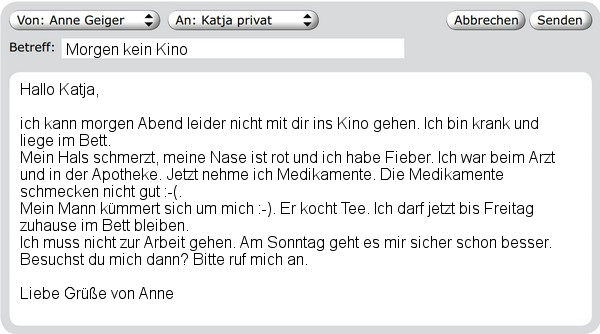 Mein Weg Nach Deutschland Gesundheit E Mail An Katja Goethe