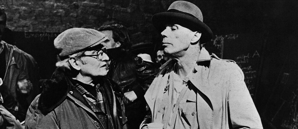 Burri e Beuys all'inaugurazione della mostra a Perugia il 3 aprile 1980