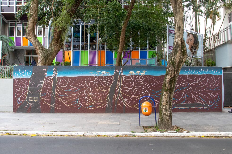 Intervenção artística: Tuane Eggers e Daniel Eizirik (RS) | Foto: Marcelo Frey (Goethe-Institut Porto Alegre)