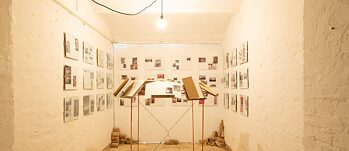 Documentation photographs of the installation of the publication ‘Archive of the Arcane’ , a self published edition comprising 10 volumes. As exhibited in ‘Toward the Blue Peninsula’, Berlin, Germany. All work and documentation - Freya Copeland, 2017