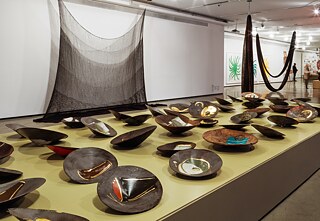 Museum exhibition; Many different plates