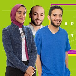 Drei Personen: Deena el Mahdy, Repal Jaber mit Omar Elsafty
