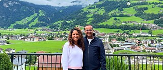 Karthik Setty and Sreema Nallasivam in Tyrol