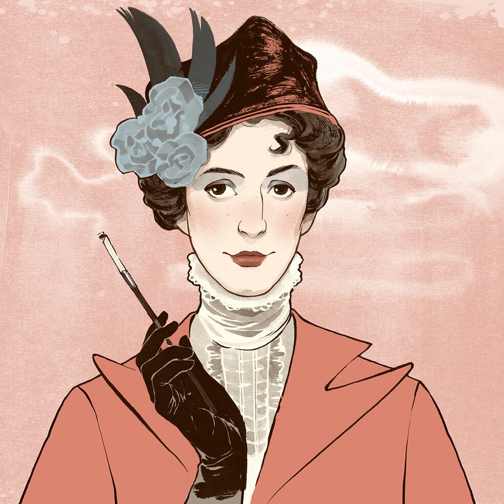 Dibujo del personaje de novela: Señorita Bürstner