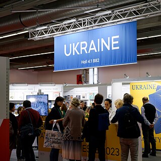 Ukrainischer Stand auf der Frankfurter Buchmesse