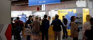Der ukrainische Stand an der Frankfurter Buchmesse 2024
