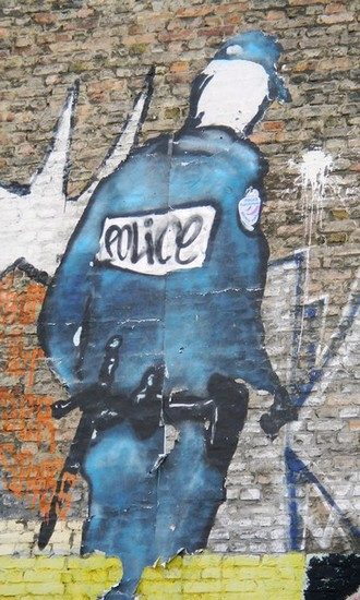 Ein Police Character Paste Up