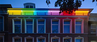 Fassade des Goethe-Instituts in Rotterdam mit Lichtinstallation © © Bob Goedewagen Rotterdam Fassade mit Lichtinstallation