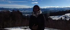 View from atop the Alps in Bregenz, Austria