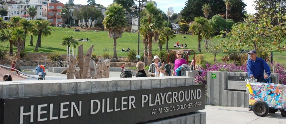 Helen Diller Playground at the heart of the park was only opened five years ago and is hugely popular with the park’s younger visitors.