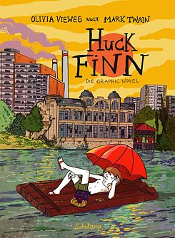 Eine Adaption des Mark Twain Klassikers: Olivia Viewegs Huck Finn will sich auf einem Floß von der Saale auf die Elbe bis nach Hamburg treiben lassen.
