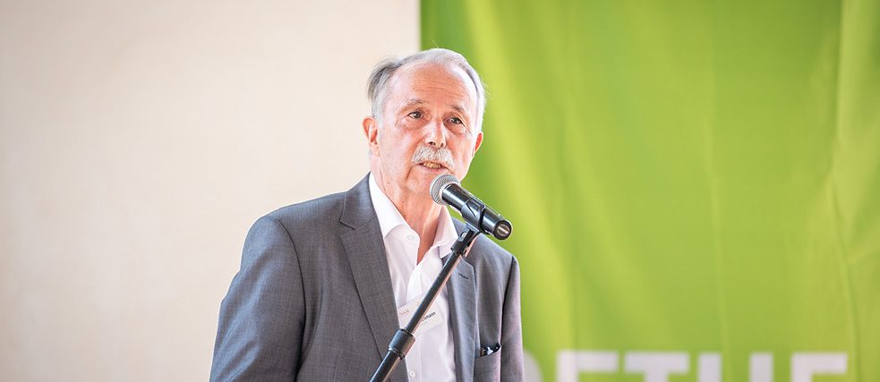 Klaus-Dieter Lehmann, Präsident des Goethe-Instituts, während seiner Keynote Speech in Namibia