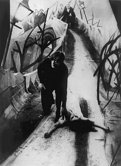 Cesare and Jane in The Cabinet of Dr. Caligari