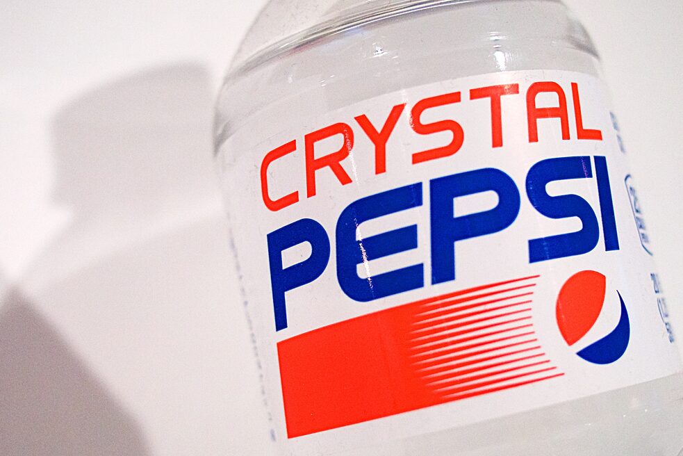 Crystal Pepsi / 1992–1993 – In the 1990s, marketers were obsessed with the idea of purity. Clear drinks signaled purity and health, so a clear soda seemed to be an excellent bet. With a giant and super expensive advertising campaign, Crystal Pepsi became an instant success. But only for a few weeks. Crystal Pepsi became the iconic failure of the 1990s. The company learned from the mistake: “It would have been nice if I’d made sure the product tasted good,” said David Novak, who conceptualized the clear drink. “Once you have a great idea and you blow it, you don’t get a second chance to resurrect it.”