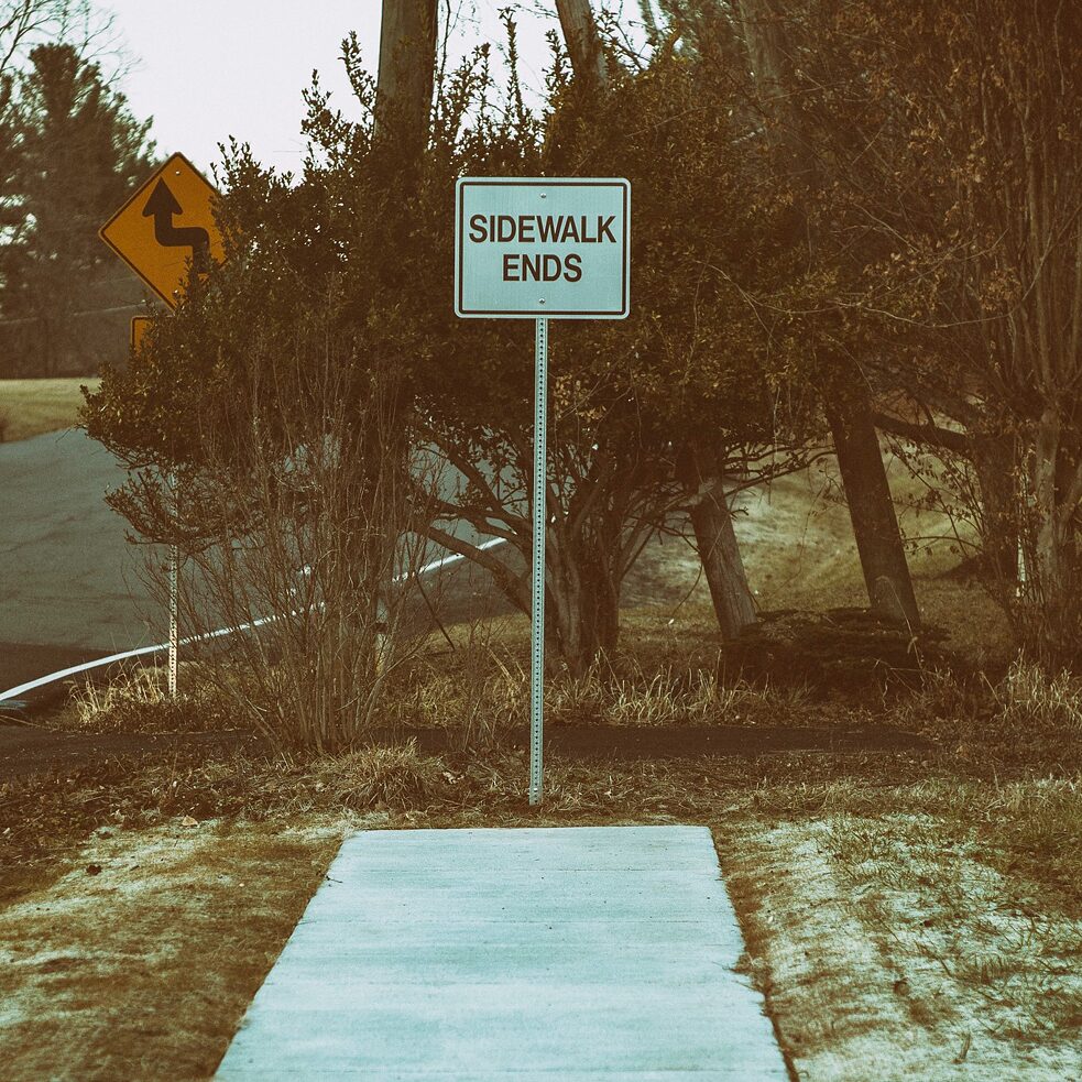 It’s not clear why someone thought this sign was necessary in Great Falls, Virginia, just outside of DC. Perhaps it’s an homage to the popular children's book “Where the Sidewalk Ends”?