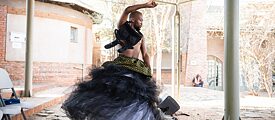 Dance performance by Kamogelo Molobye at the kick-off of the 2019 Museum Conversations in Windhoek.
