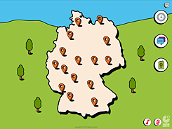 Karte Deutschlands vom Autobahn Spiel