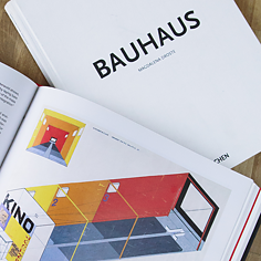 Book with Bauhaus illustrations