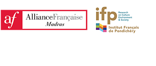 Logos of Alliance Française of Madras and French Institute of Pondicherry (IFP). 