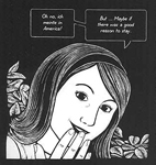 Line Hoven: Liebe schaut weg / Porträt; © Reprodukt Verlag / Nicole Sturz (Porträt) / T. Köster (m)