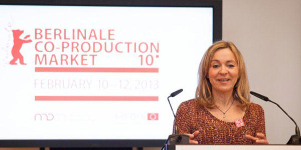 Sonja Heinen eröffnet den Bereich Co-Production auf der Berlinale 2013 | Foto: Lydia Hesse © Berlinale 2013