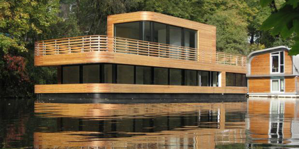 Hamburg Eilbekkanal, Hausboot Rost Niderehe Architekten, Foto: Amelie Rost