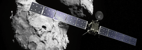 © Spacecraft: ESA/ATG medialab; Comet image: ESA/Rosetta/Navcam