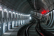 Nord-Süd-Verbindung Berlin, Tunnelsicherheitsbeleuchtung errichtet durch DB Bahnbau GmbH; Copyright: © Deutsche Bahn AG, Foto: Christian Bedeschinski