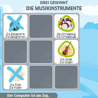 Drei gewinnt: Musikinstrumente