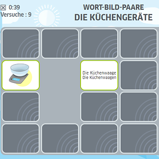 Wort-Bild-Paare: Küchengeräte