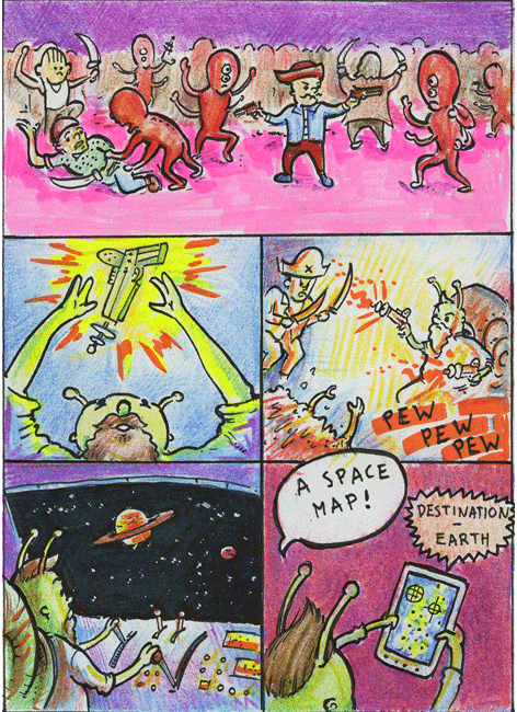 Comics vom Workshop mit Thomas Wellmann