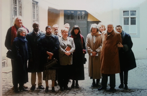 Foto de grupo con Miguel Sáenz (a la derecha)