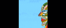 Illustration of a head made up of colourful thoughts, such as solidarity.