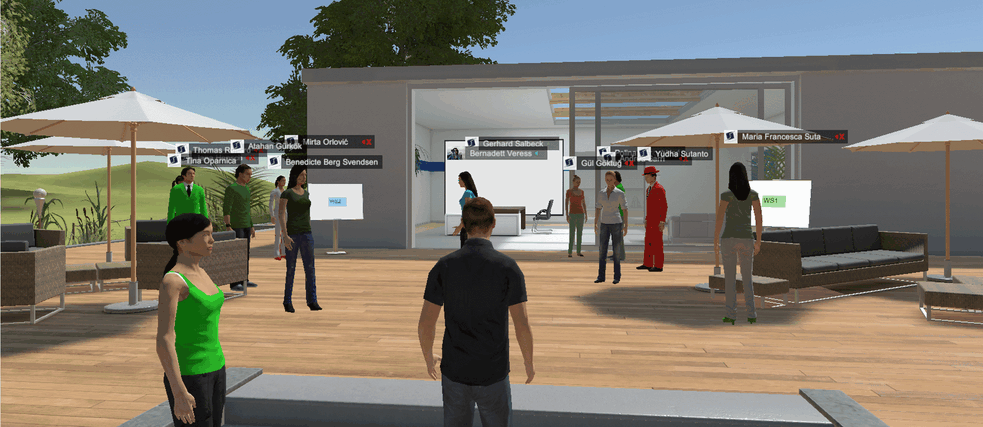 PASCH-Alumni und Mitarbeiter*innen des Goethe-Instituts im WBS LearnSpace 3D® 