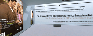 Virtuelles 3D-Museumsbild mit Goethe-Institut-Ausstellung