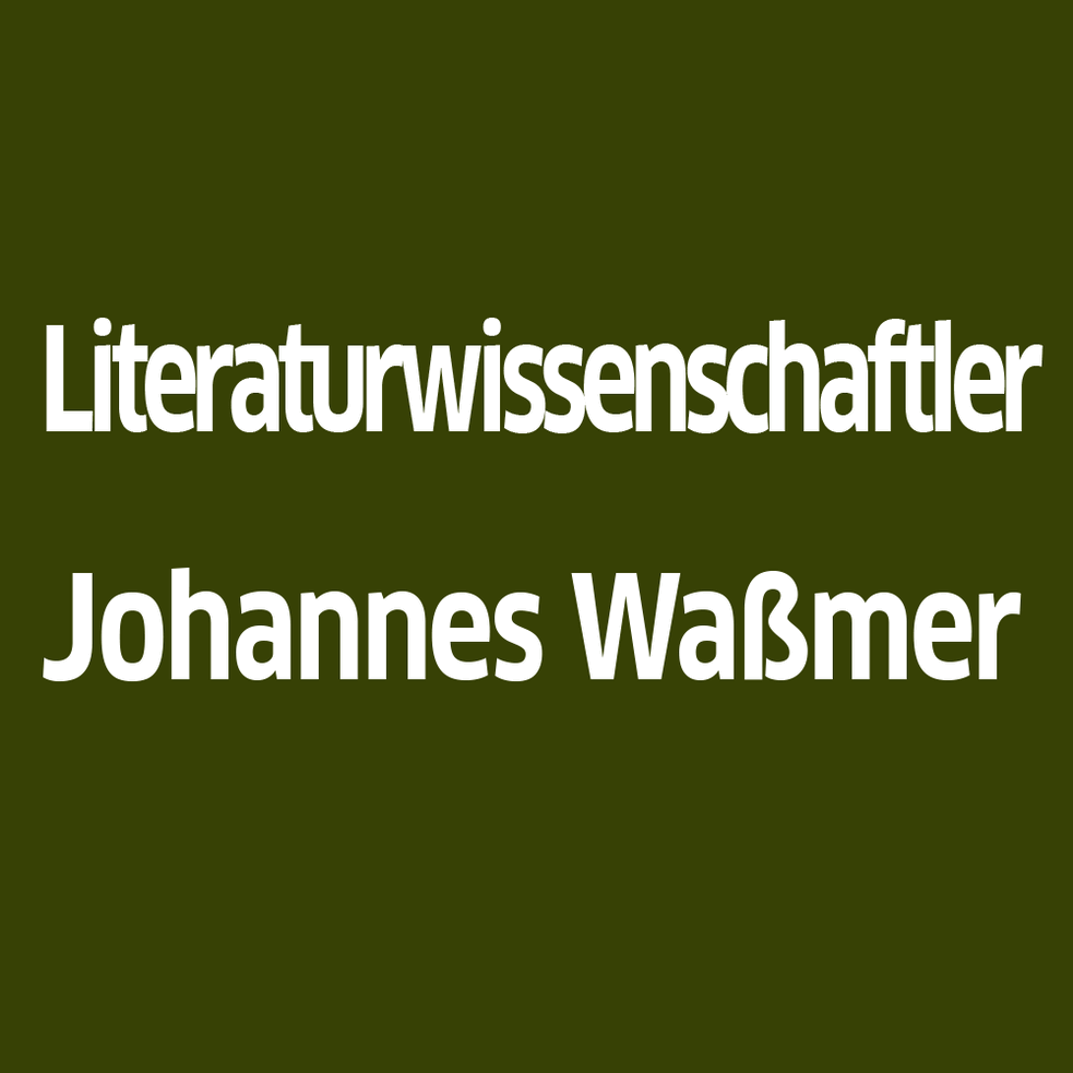 Literaturwissenschaftler, Johannes Waßmer