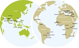 Auf einer Weltkarte sind alle Standorte des Projekts Vorintegration gekennzeichnet.