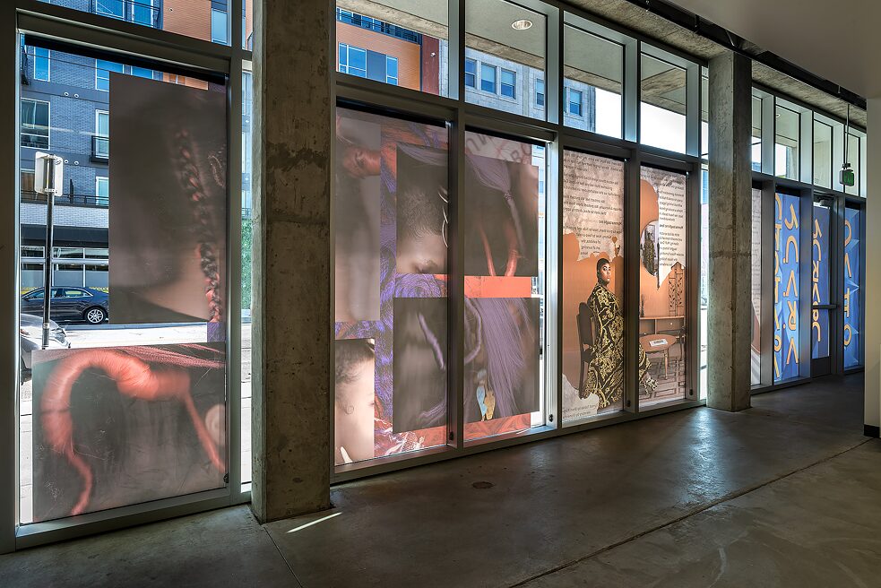 Exhibition-on-glass at Goethe Pop Up Kansas City: There Are Black People in the Future 