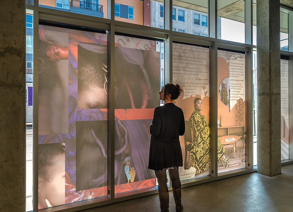 Exhibition-on-glass at Goethe Pop Up Kansas City: There Are Black People in the Future 