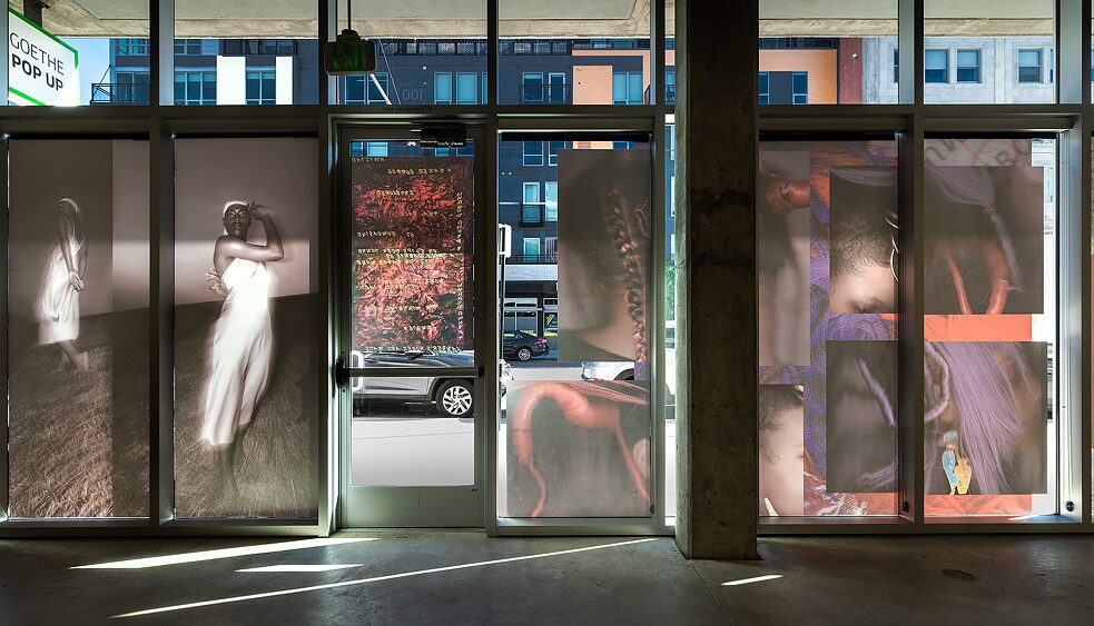 Exhibition-on-glass at Goethe Pop Up Kansas City: There Are Black People in the Future 