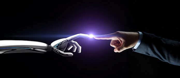 Der Roboter und  der Mensch