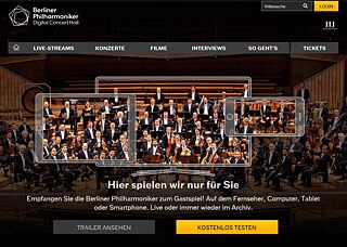 Screenshot der Digital Concert Hall der Berliner Philharmoniker