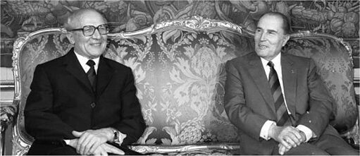 Erich Honecker et François Mitterrand, Paris 1988