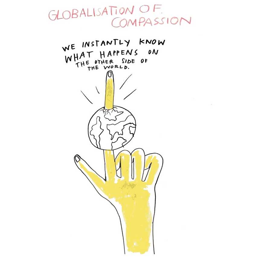 Globalisierung des Mitgefühls – Wir wissen sofort, was auf der anderen Seite des Planeten los ist.