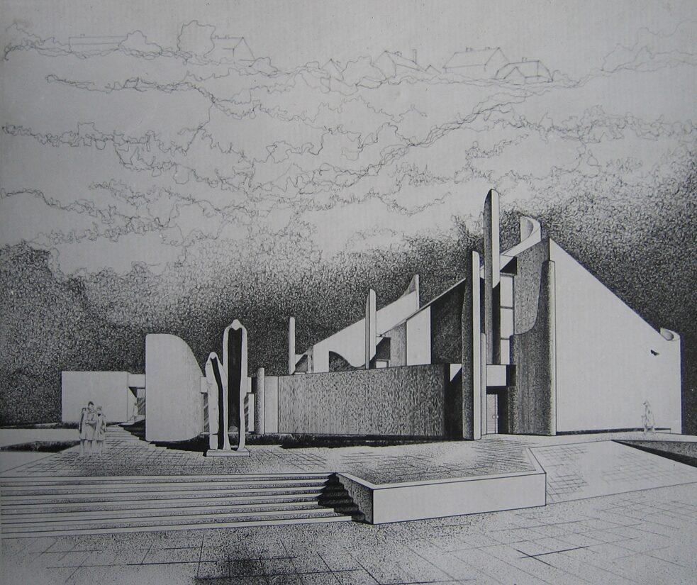 Palast für Bestattungsdienstleistungen (Kaunas), Architekt: A. Paulauskas // 1978