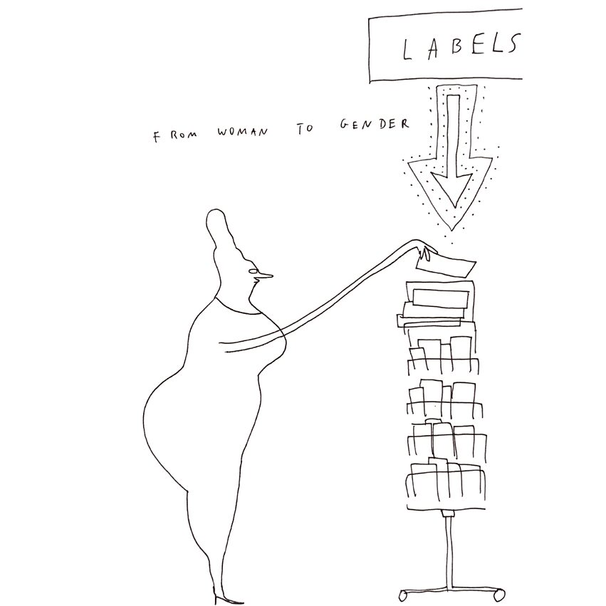 Choose a label, from "woman" to "gender".