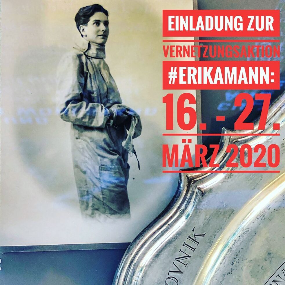 Erika Mann im Rennfahreranzug