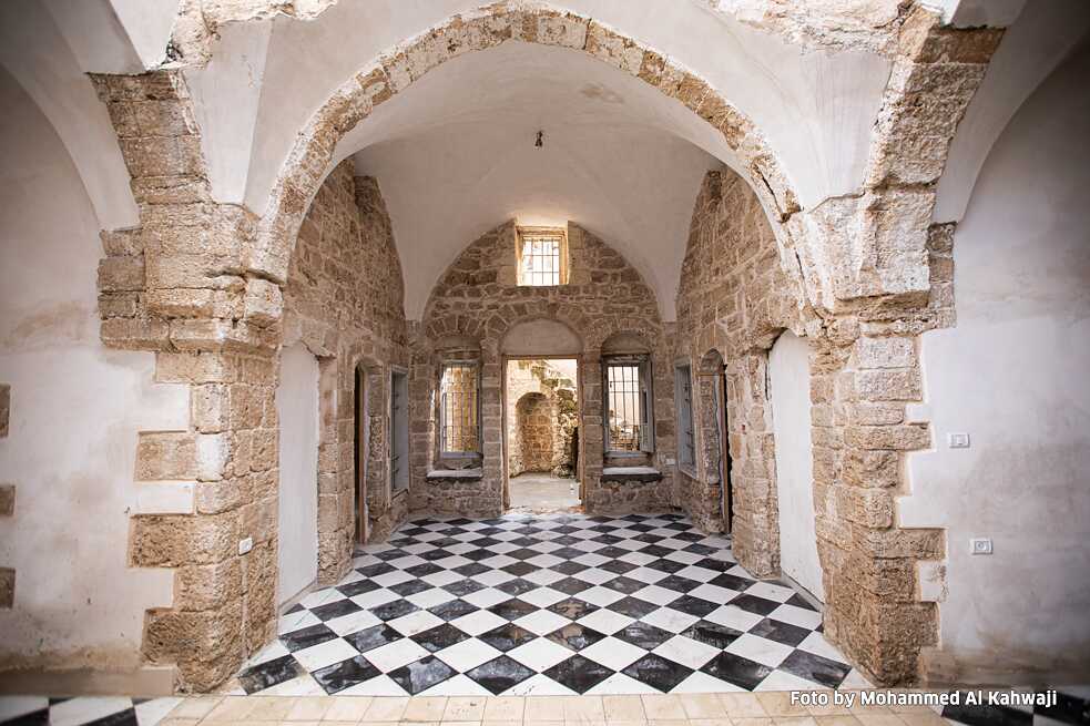 The Al-Ghussein house entrance during the restoration