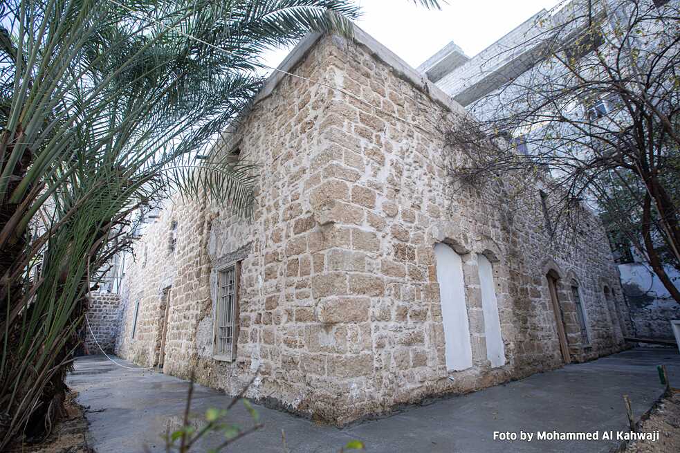Al-Ghussein house from the outside during restoration 